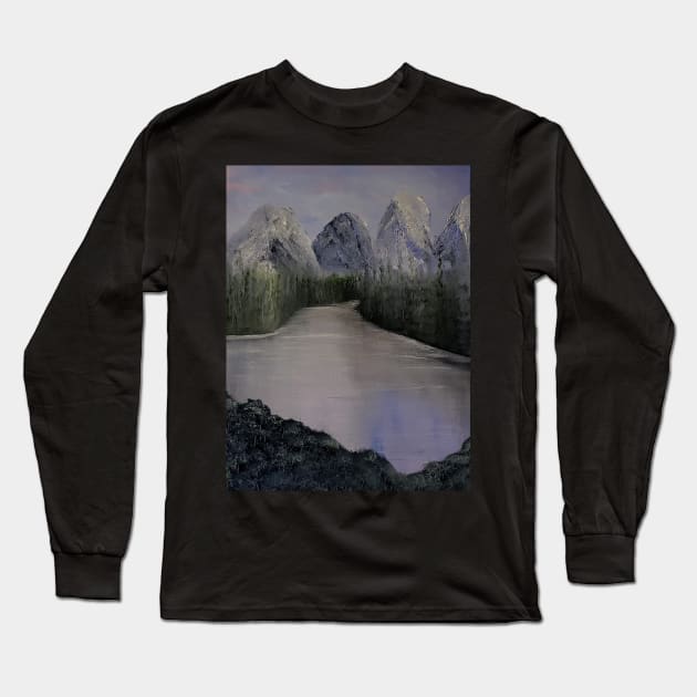 Land Of Dreams oil painting by Tabitha Kremesec Long Sleeve T-Shirt by Tabitha Kremesec 